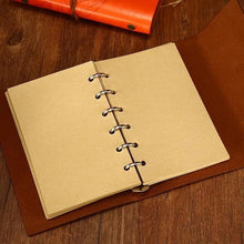 Load image into Gallery viewer, Vintage PU Leather Diary Notebook Journal Retro Book Traveler Planners Office School Supplies