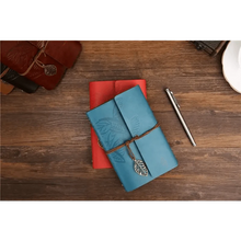 Load image into Gallery viewer, Vintage PU Leather Diary Notebook Journal Retro Book Traveler Planners Office School Supplies