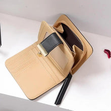 Load image into Gallery viewer, Vintage PU Leather Short Wallets Leaf Design Fashion Purse For Women Elegant Ladies Cute Zipper Purses Card Holders Women Wallet