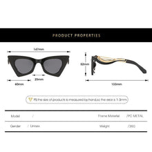Load image into Gallery viewer, Vintage Square Cat Eye Sunglasses Women Retro Trendy Cat eye Sunglasses Classic Fashionable , Decent Personality & Wind Sunglasses In Retro Box Trending Street Style Sunglasses For Men & Women
