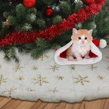 Load image into Gallery viewer, Christmas Tree Decor Snowflake Carpet White Christmas Tree Skirt Fur Skirt For Xmas Decorations Xmas Christmas Decorations For Home