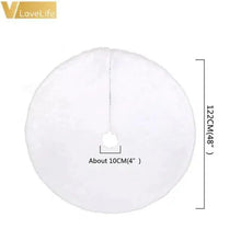 Load image into Gallery viewer, Christmas Tree Decor Snowflake Carpet White Christmas Tree Skirt Fur Skirt For Xmas Decorations Xmas Christmas Decorations For Home