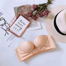 Load image into Gallery viewer, Vintage Style Front Closure Sexy Push Up Bra Women Invisible Bras Underwear Lingerie for Female Brassiere Strapless Seamless Bralette ABC Cup