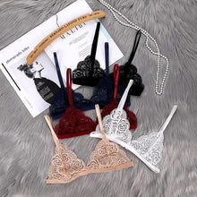 Load image into Gallery viewer, Vintage Style Women's Thin Bra Without Chest Pad Fashionable Sexy Lace Bra Back Buckle Tube Top Women's Underwear Summer Clothes