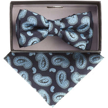 Load image into Gallery viewer, Vittorio Farina Boy's Designer Floral Print Print Bow Tie & Pocket Square