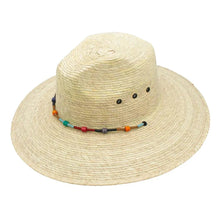 Load image into Gallery viewer, Peter Grimm Viva - Wide Brim Mexican Palm Straw Fedora Hat