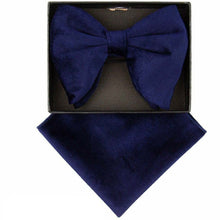 Load image into Gallery viewer, Vittorio Farina Velvet Edwardian Bow Tie & Pocket Square
