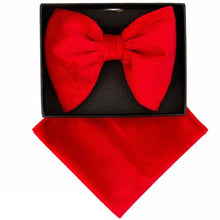 Load image into Gallery viewer, Vittorio Farina Velvet Edwardian Bow Tie & Pocket Square