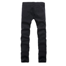 Load image into Gallery viewer, Zippered Holes Elastic Trend Denim Pants - # BOAA13410009