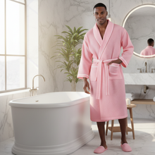 Load image into Gallery viewer, Premium Waffle Piping Robe for Men