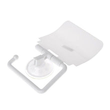 Load image into Gallery viewer, Wall Mounted Plastic Suction Cup Bathroom Toilet Paper Roll Holder With Cover Toilet Tissue Roll Holders Dispenser And Hangers Wall Mounted For Bathroom And Kitchen
