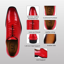 Load image into Gallery viewer, Walter Small Croco Leather Lace up Oxford Dress shoes