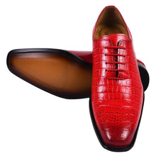 Load image into Gallery viewer, Walter Small Croco Leather Lace up Oxford Dress shoes