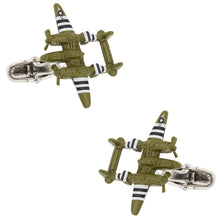Load image into Gallery viewer, War Plane Bomber Cufflinks