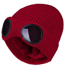 Load image into Gallery viewer, Warm Classic Unisex Wool Knitted Goggles Beanie Comfortable Winter Stylish Hat Outdoor Sports Cap For Men Women New Fashion Multi Function Caps