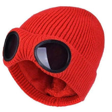 Load image into Gallery viewer, Warm Classic Unisex Wool Knitted Goggles Beanie Comfortable Winter Stylish Hat Outdoor Sports Cap For Men Women New Fashion Multi Function Caps