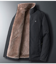 Load image into Gallery viewer, Warm Comfortable Men Winter Windproof Warm Thick Fleece Jacket Men Fashion Casual Coat Unique Design Warm Men's Jacket Men Autumn Outdoor Classic Soft Jacket For Hiking Fishing Travel
