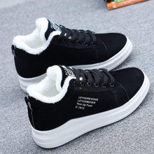 Load image into Gallery viewer, Warm Comfortable Womens Winter Shoes Fur Plush Casual Shoes Lace Up Fashion Sneakers Women's Snow Boots Fur Lined Booties Anti-Slip Ankle Winter Soft Sneakers