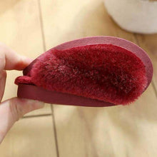 Load image into Gallery viewer, Warm Fluffy Slippers Women Faux Fur Slipper Indoor Floor Slides Flat Soft Furry House Warm Comfortable Fuzzy Furry Bedroom Slippers Indoor Cozy Memory Foam Anti-Slip Flip Flops