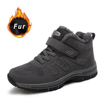 Load image into Gallery viewer, Warm Fur Men's Womens Boots Winter Comfortable Snow Casual Shoes Rubber Ankle Boots Fur Lined Warm Anti-slip Outdoor Work Shoes For Cold Weather Hiking Camping