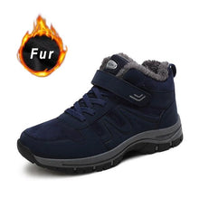 Load image into Gallery viewer, Warm Fur Men's Womens Boots Winter Comfortable Snow Casual Shoes Rubber Ankle Boots Fur Lined Warm Anti-slip Outdoor Work Shoes For Cold Weather Hiking Camping