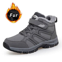 Load image into Gallery viewer, Warm Fur Men's Womens Boots Winter Comfortable Snow Casual Shoes Rubber Ankle Boots Fur Lined Warm Anti-slip Outdoor Work Shoes For Cold Weather Hiking Camping