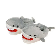 Load image into Gallery viewer, Warm Shark Womens Home Slippers Fashion Plush Winter Funny Elegant Women Slippers Cute Cartoon Shark Indoor Warm Home Cotton Slippers