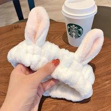 Load image into Gallery viewer, Wash Face Women Girls Hairbands Soft Warm Coral Fleece Bow Animal Ears Headbands Headwear Hair Bands Turban Gorgeous Hair Accessories For Women