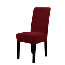 Load image into Gallery viewer, Washable Elastic Seat Parsons Chair Covers Thick Chair Cover Washable Elastic Winter Warm Chair Protector Case Kitchen Restaurant Washable Spandex Kitchen Chair Covers for Dining Room Christmas Decoration Holiday Party