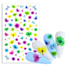 Load image into Gallery viewer, Water Decal Nail Art Decorations Nail Sticker Tattoo Full Cover Beauty Decals Manicure Supplies Accessories Women Kids Girls Manicure Decoration Nail Art Supplies 3D Self-Adhesive Nail Decals Designer Nail Stickers for Acrylic Nails