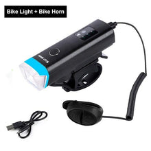 Load image into Gallery viewer, Waterproof Bicycle Light Smart Front Lamp Headlight With Horn USB Rechargeable LED Cycling Flashlight Bicycle Lights Set Powerful Lumens LED Bike Front For Adults Road Cycling Safety Flashlight