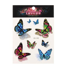 Load image into Gallery viewer, Waterproof Colorful Butterfly Temporary 3D Stickers Body Tattoos Various Styles For Womens
