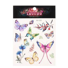Load image into Gallery viewer, Waterproof Colorful Butterfly Temporary 3D Stickers Body Tattoos Various Styles For Womens