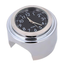 Load image into Gallery viewer, Waterproof Motorcycle Handlebar Mount Quartz Clock Motorcycle Handlebar Motorcycle Handlebar Clock Motorcycle Modification Handlebar Mount Waterproof Quartz Clock Watch Accessories Watch Aluminum Luminous Clock Moto Black Accessories