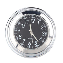 Load image into Gallery viewer, Waterproof Motorcycle Handlebar Mount Quartz Clock Motorcycle Handlebar Motorcycle Handlebar Clock Motorcycle Modification Handlebar Mount Waterproof Quartz Clock Watch Accessories Watch Aluminum Luminous Clock Moto Black Accessories