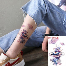 Load image into Gallery viewer, Waterproof Temporary Tattoo Lavender Stickers Butterfly Flower Luxury Small Tattoo For Body Arm