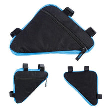 Load image into Gallery viewer, Waterproof Triangle Cycling Bicycle Bags Front Tube Frame Bag Mountain Bike Triangle Pouch Frame Holder Bag Bike Storage Frame Bag Bicycle Front Tube Triangle Water Resistant Cycling Pack Strap On Pouch Bike Accessories Tool Accessible Storage Bag