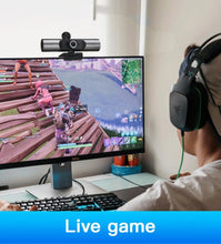 Load image into Gallery viewer, Webcam 1080P Full HD Autofocus Web Camera With Speaker Microphone USB Cam for PC Computer Laptop Video Calling Work Gaming 3D Noise Reduction