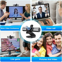 Load image into Gallery viewer, Webcam 1080P Full HD Autofocus Web Camera With Speaker Microphone USB Cam for PC Computer Laptop Video Calling Work Gaming 3D Noise Reduction