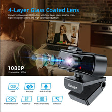 Load image into Gallery viewer, Webcam 2K Full HD Web Camera For PC Computer Laptop USB Web Cam With Microphone Autofocus WebCamera Conferencing and Video Calling