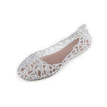 Load image into Gallery viewer, Wedding Summer Women Sandals Breathable Shoes Crystal Charming Sandals Women's Beach Shoes Slip On Crystal Summer Soft Hollow Glitter Shoes Slip-on Flats Sandals