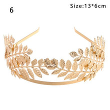 Load image into Gallery viewer, Western Fashion Retro Hair Bands For Women Wedding Metal Gold Leaf Butterfly Hair Headbands Girls Bride Gorgeous Hair Accessories For Women