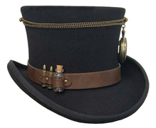 Load image into Gallery viewer, Deadwood Trading Time Traveler - Steampunk Wool Top Hat
