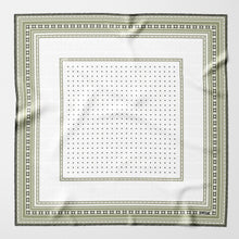 Load image into Gallery viewer, Verona - Silk Neckerchief - White & Sage
