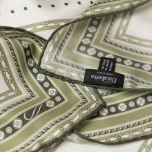 Load image into Gallery viewer, Verona - Silk Neckerchief - White & Sage