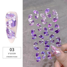 Load image into Gallery viewer, White Embossed Flower Lace 5D Sticker Decal Wedding Nail Art Designs Floral Flower Transfer Decal Geometry 3D Wave Design Decoration for Women Girls Tape Nail Art Stickers Decal Decoration Geometry Transfer Decals Nail Art Decorations Decoration Decal