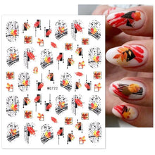 Load image into Gallery viewer, White Embossed Flower Lace 5D Sticker Decal Wedding Nail Art Designs Floral Flower Transfer Decal Geometry 3D Wave Design Decoration for Women Girls Tape Nail Art Stickers Decal Decoration Geometry Transfer Decals Nail Art Decorations Decoration Decal