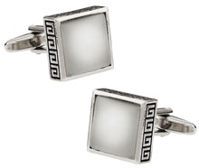 Load image into Gallery viewer, White Fiber Optic Cufflinks