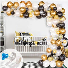 Load image into Gallery viewer, White Gold And Transparent Latex Air Balloons Pack For Baby Shower Birthday Party Decor Bridal Showers Baby Showers Wedding Party