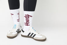 Load image into Gallery viewer, White Howdy Casual Crew Socks